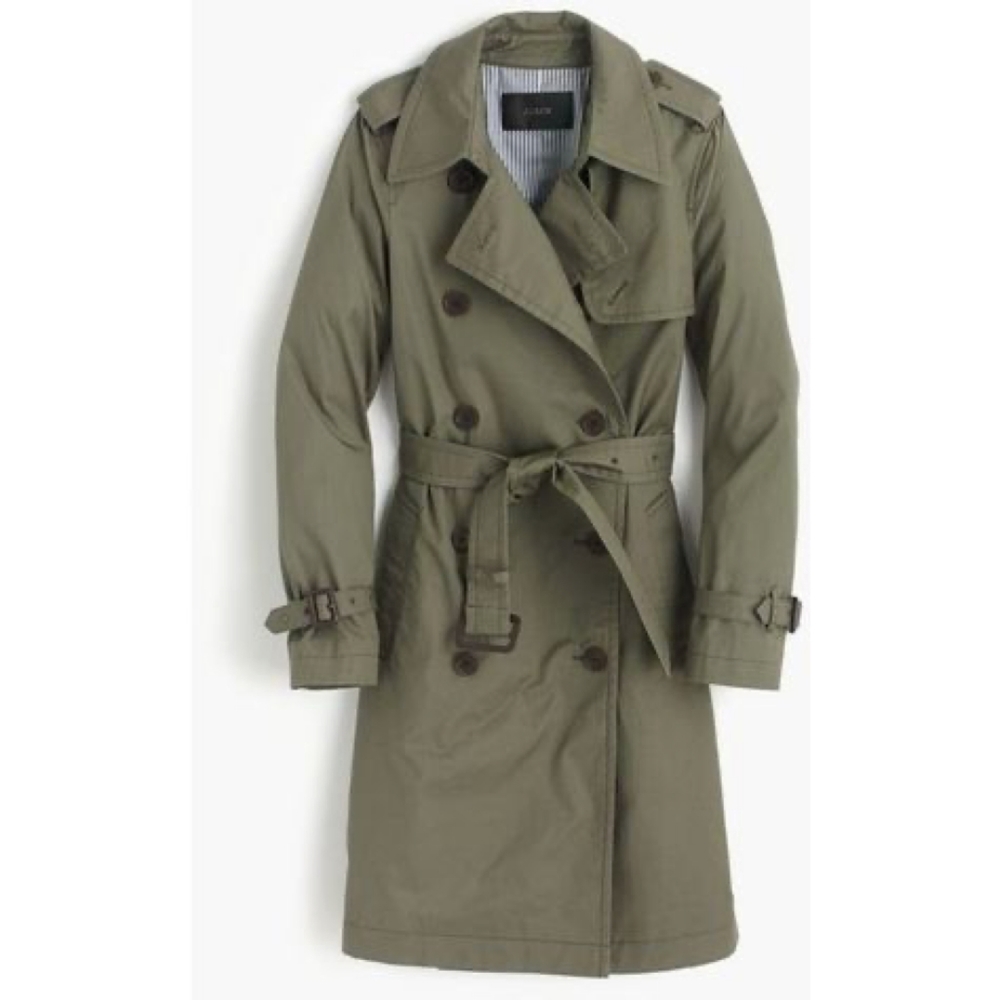J Crew City Trech Coat size 0